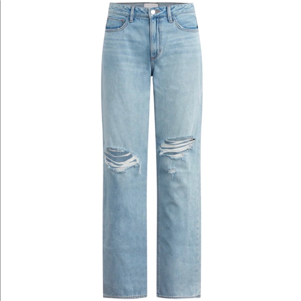 Favorite Daughter Tommy Jean Distressed Boyfriend Slouchy Light Blue Size 29 NWT